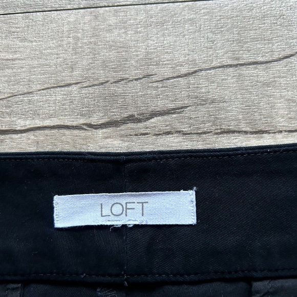 LOFT The Riviera Short Black Scalloped Chino Preppy Summer Retro Shorts Size 18 - Picture 9 of 13